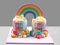 Двойной торт с радугой на 6 лет
