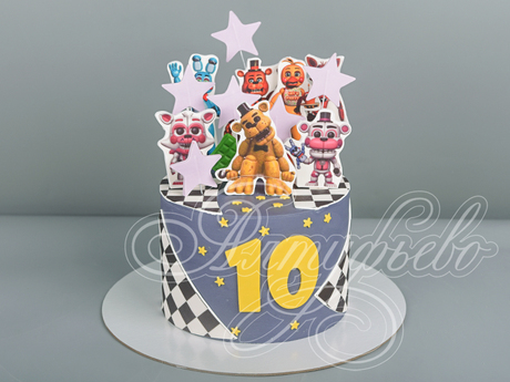 Торт аниматроники на 10 лет