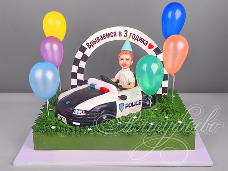Торт Врываемся в 3 годика