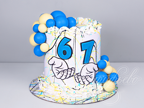 Торт в стиле Six Seven 67