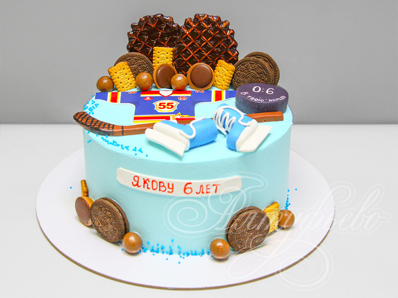 Торт Хоккей с печеньем и конфетами 20023821