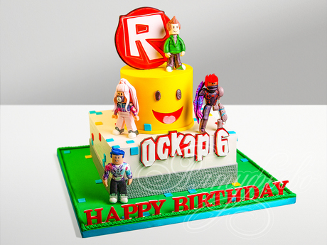 Торт Roblox на 6 лет