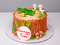 Торт Пенек с ящерицей и грибочками