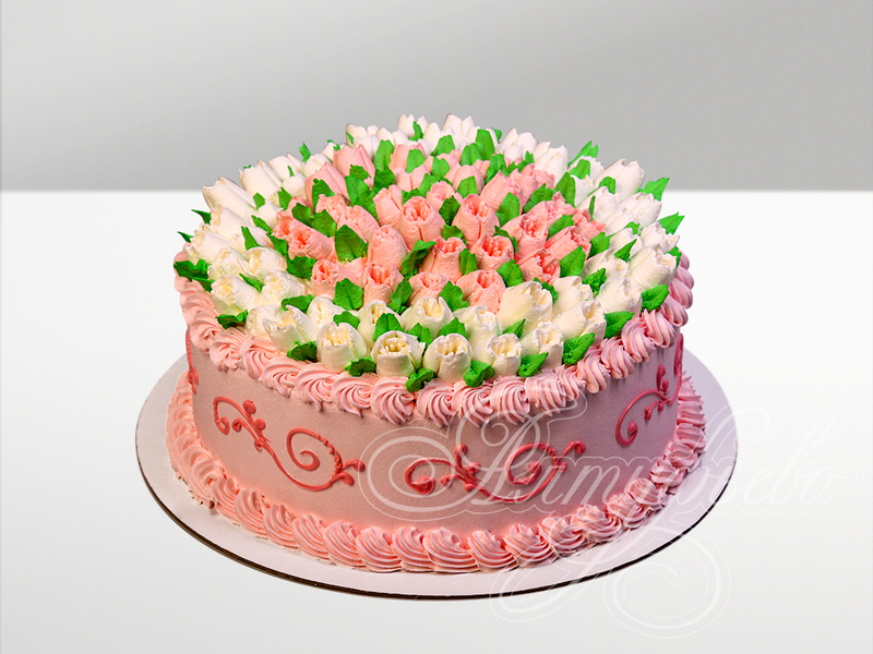 Торт "Букет тюльпанов"