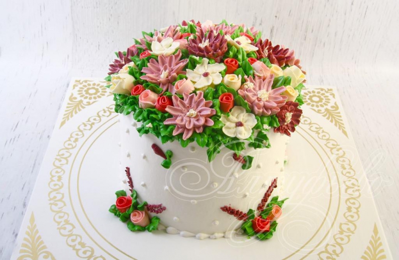 Торт Цветы и букеты 1908717