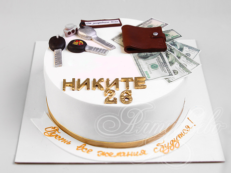 Торт с деньгами на 25 лет