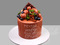 Торт с шоколадом, ягодами и шарами