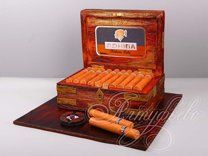 Торт "Кубинские сигары" для шефа на 50 лет