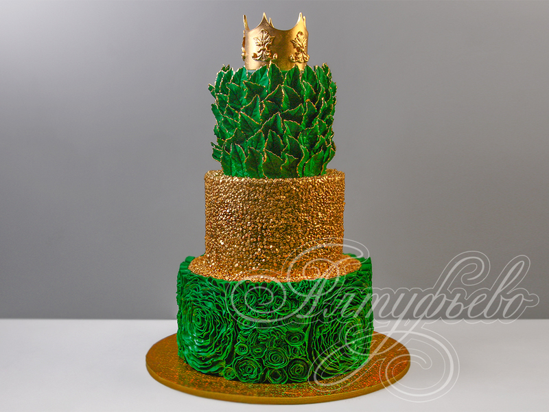 Зеленый свадебный торт 27081421