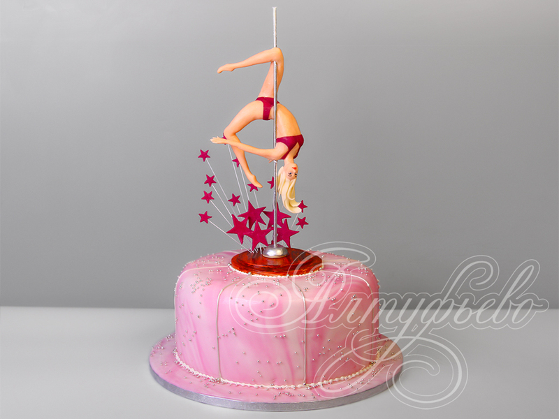 Торт в день рождения девушке-танцовщице с мастикой