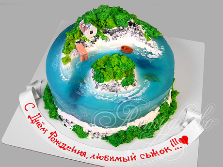 Торт-желе "Остров в океане"