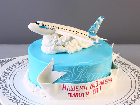 Торт с Самолетом на 10 лет