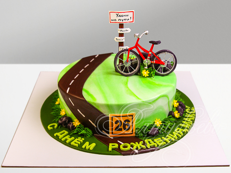 Торт с велосипедом 