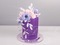 Фиолетовый торт с цветами для мамы