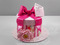 Торт "Подарок" с розовым бантом
