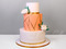 Персиковый свадебный с геометрическим декором
