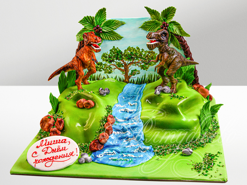 Торт "Мир динозавров"