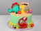 Торт "Маленькие динозаврики" на 2 года