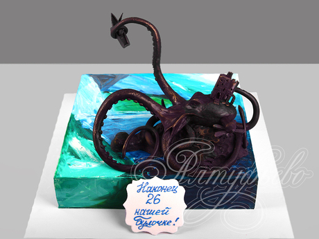 Торт с морским Кракеном