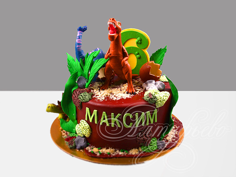 Торт с Динозаврами на 6 лет