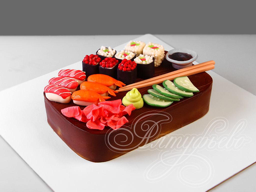 Торт из суши на день рождения - 58 фото