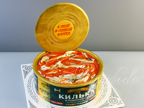 Торт килька в томате