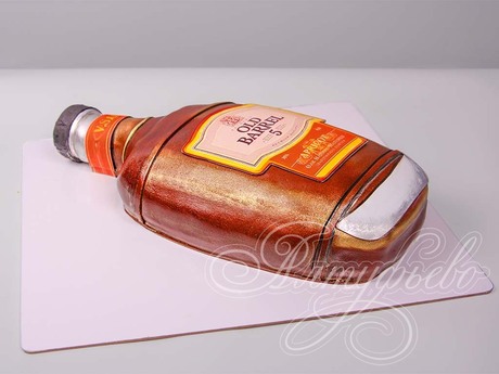 Торт Бутылка коньяка Олд Баррель