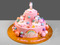 Торт с единорожками, кристаллами и шарами