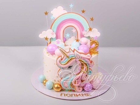 Торт с Единорогом в стиле Cartoon cake