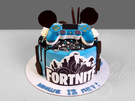 Торт Fortnite с печеньем и леденцами