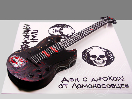Торт в форме гитары Gibson