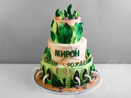 Торт Динозавры для мальчика