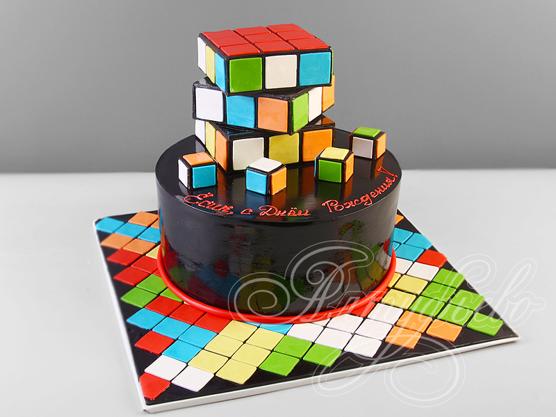 Торт Кубик Рубика на 12 лет