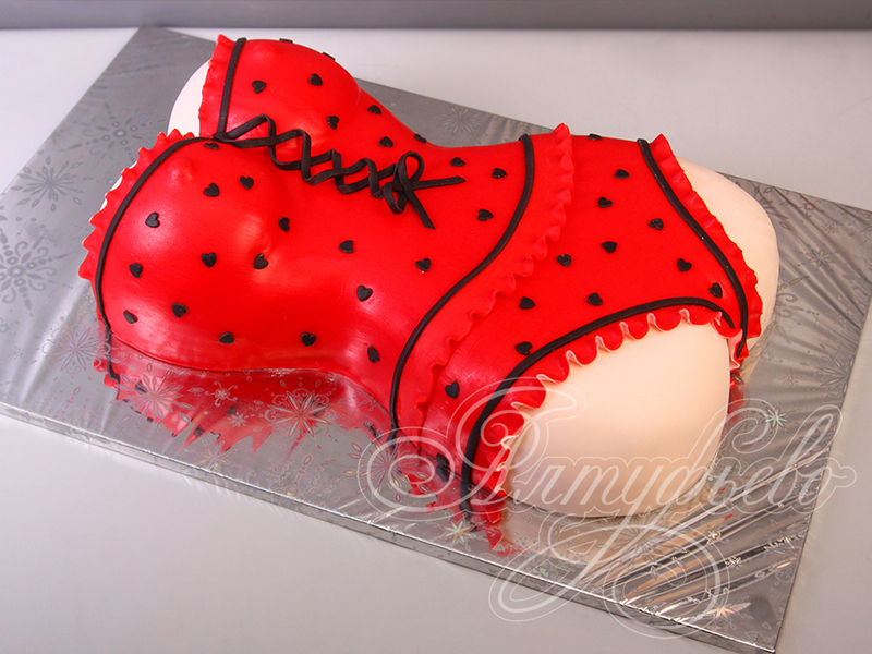 Торт на день рождения одноярусный с мастикой