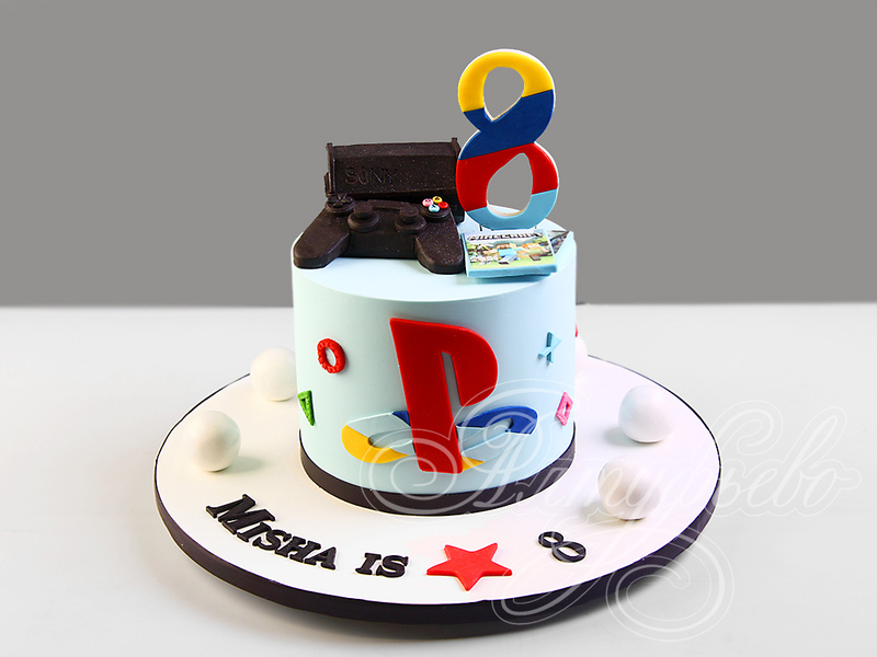 Торт PlayStation на 8 лет