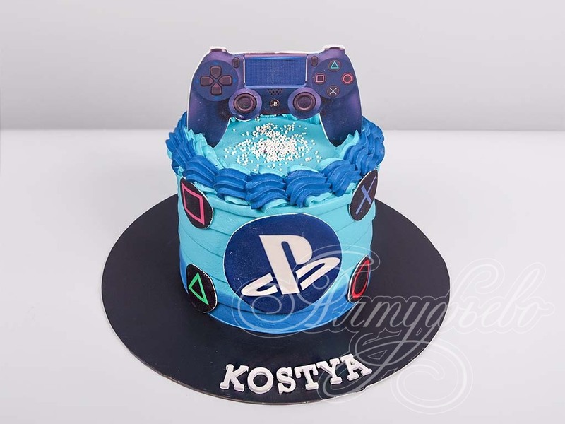 Торт с игровой приставкой на 9 лет стоимостью 6 510 рублей в категории на 9 лет - торты на заказ ПРЕМИУМ-класса. Цена: 3 240 руб/кг. Торт с игровой приставкой на 9 лет