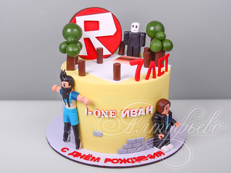 Торт Roblox на 7 лет