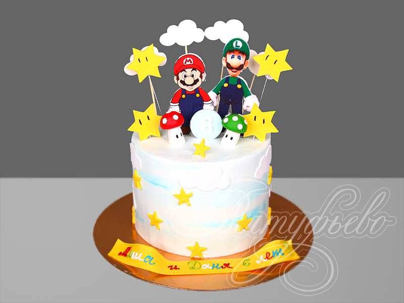 Торт Super Mario для двойняшек