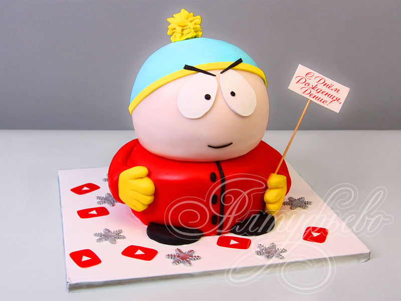 3Д торт мальчику в день рождения в виде Картмана