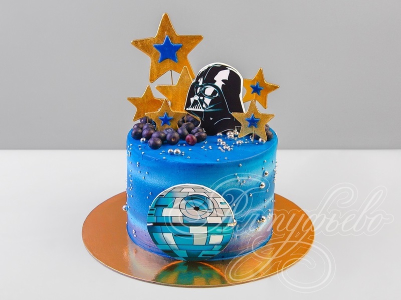 Торт Star Wars одноярусный кремовый со сливками