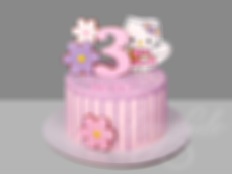 Торт Hello Kitty на 3 года