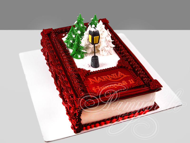 Детский торт Хроники Нарнии на 11 лет мальчикам на день рождения одноярусный