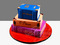 Торт в виде стопки книг