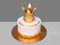 Торт с короной на 25 лет