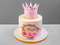 Нежный торт с короной для девочки