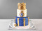 Двухъярусный торт с золотой короной