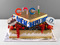 Корпоративный торт с ягодами и логотипом