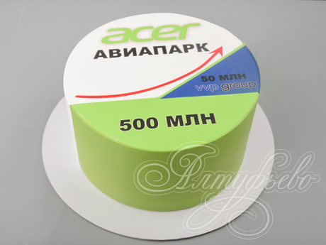 Корпоративный торт с логотипом