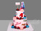 Торт с логотипами и ягодами