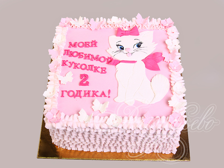 Торт с аппликацией Кошечки Мари